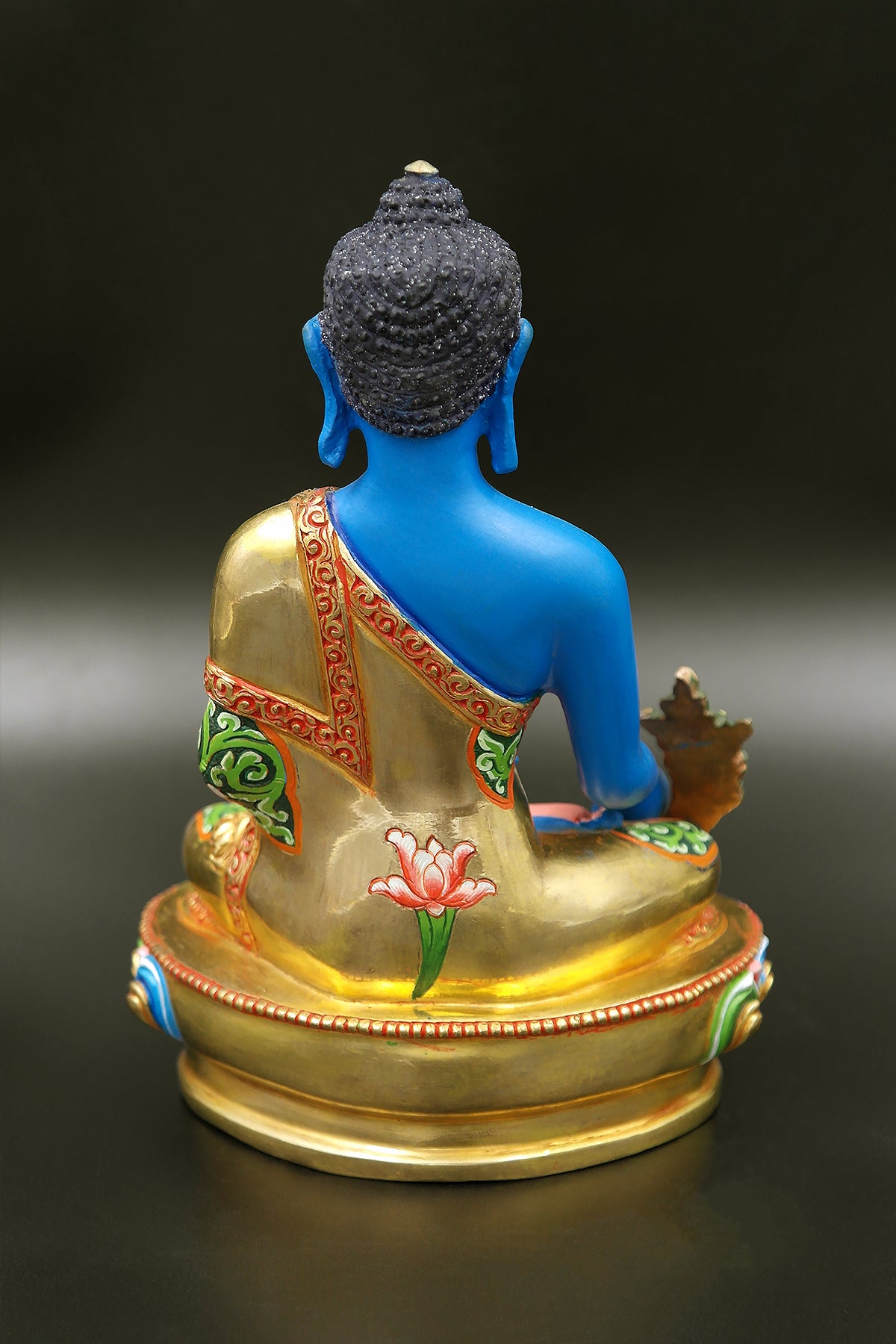 Color painted handmade Medicine Buddha Statue 6"