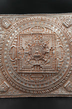 Silver Plated Tibetan Buddhist Mandala Thangka Wall hanging - Vajracrafts