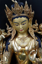 Masterpiece Green Tara Sculpture | Mother Tara Art Nepal 18" - Vajracrafts