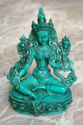 Tibetan Dolma Green Tara Resin Statue 6" - Vajracrafts
