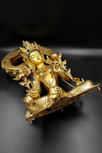 Masterpiece Green Tara Sculpture | Mother Tara Art Nepal 18" - Vajracrafts