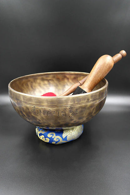 Full Moon Tibetan Singing Bowls from Nepal, hand crafted bowls 10" -Enhance Your Meditation and Relaxation - Vajracrafts