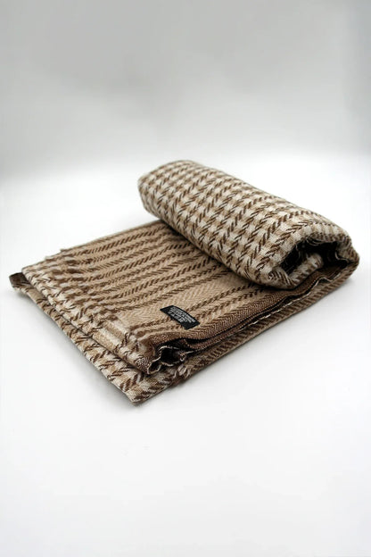 Elegant Tartan Pattern Pashmina Shawls - Vajracrafts