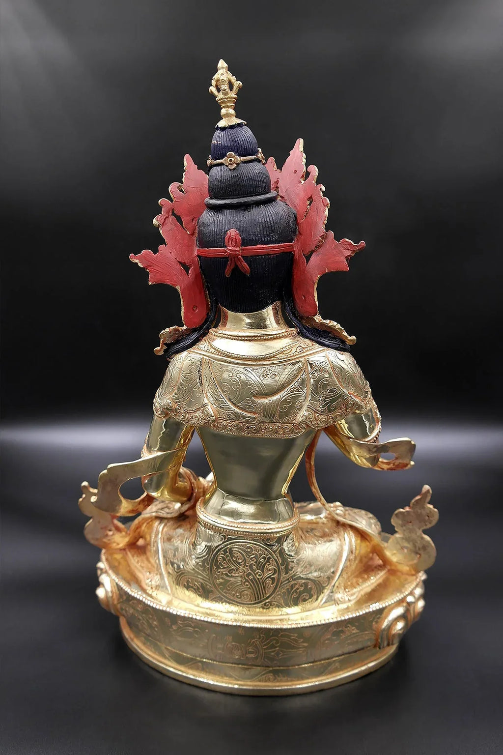 Divine Purity: Gold Plated Vajrasattva Statue, 13" - Vajracrafts