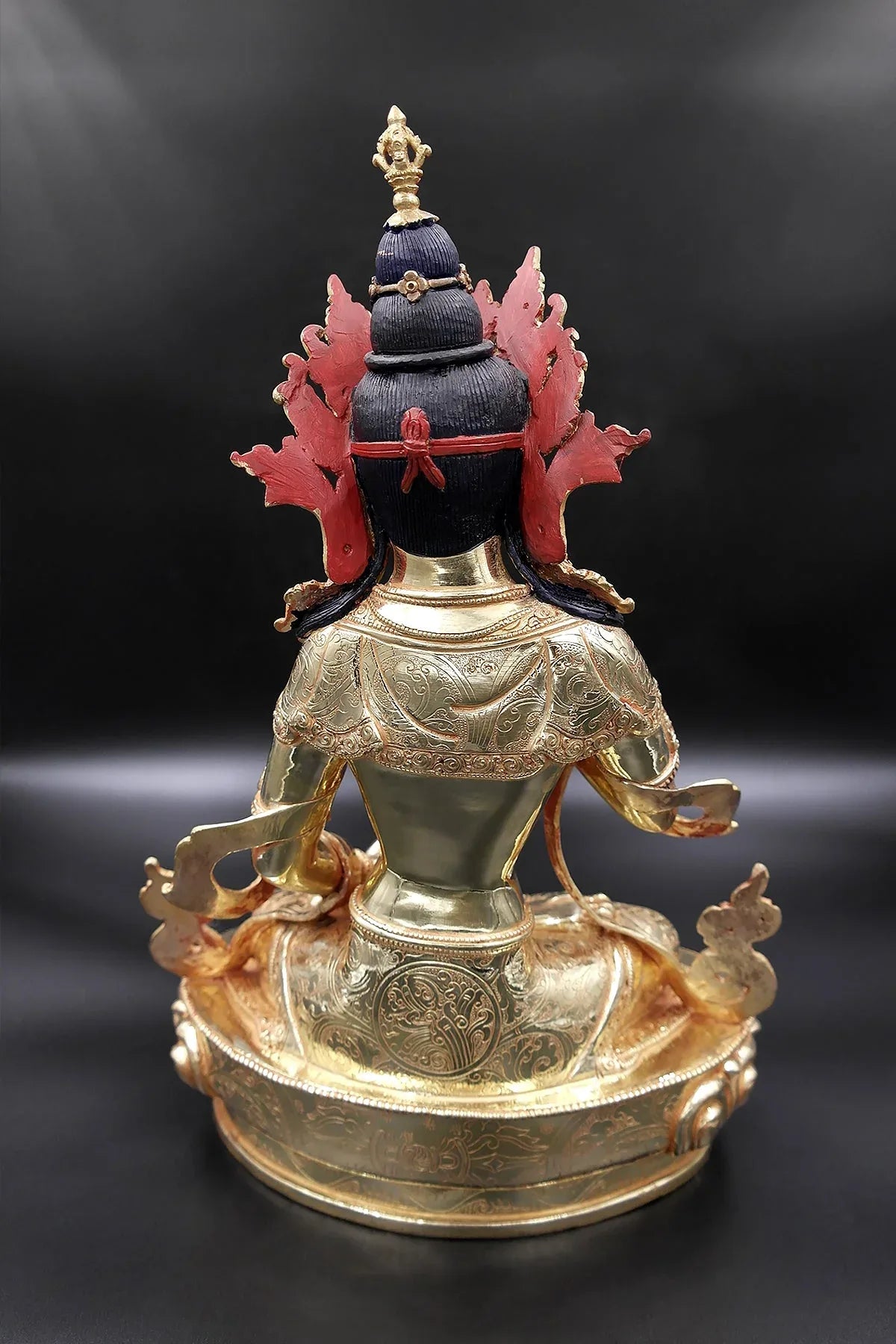 Divine Purity: Gold Plated Vajrasattva Statue, 13" - Vajracrafts