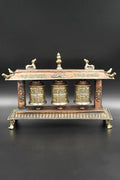 3 in 1 Tibetan Prayer wheel in Potala Palace style 9" - Vajracrafts