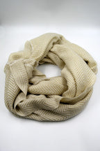 Elegant Herringbone Pattern Pashmina Shawl - Vajracrafts