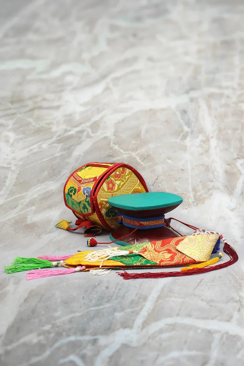 Handmade Buddhist Ritual Wooden Chod Drum - Vajracrafts