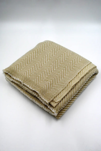 Elegant Herringbone Pattern Pashmina Shawl - Vajracrafts