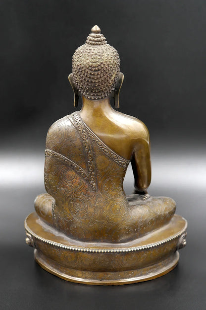 Bronze Nepalese Shakyamuni Buddha Statue, 8" - Vajracrafts