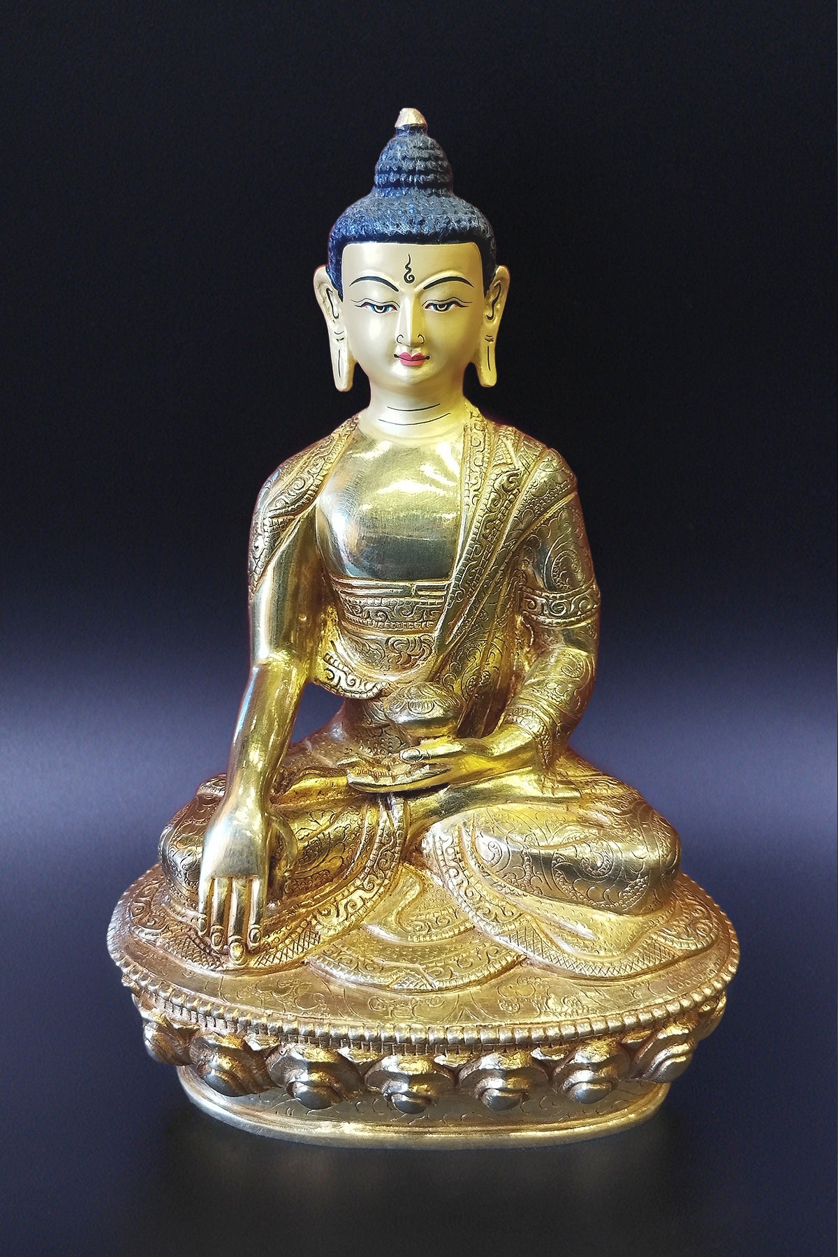 Hand Made Tibetan High quality Shakyamuni Buddha Statue 8"