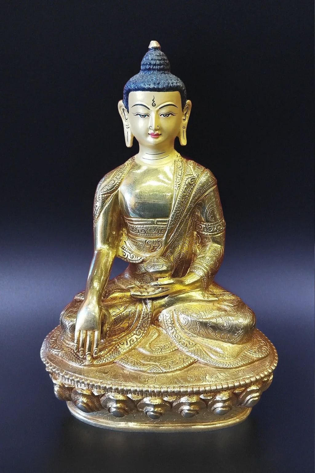 Hand Made Tibetan High quality Shakyamuni Buddha Statue 8" - Vajracrafts