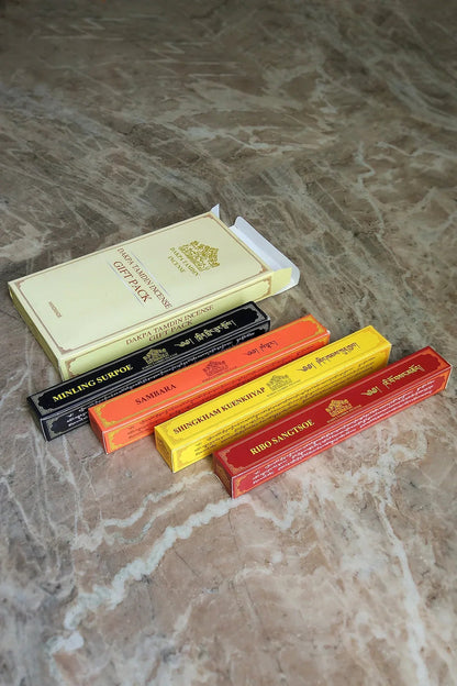 Dakpa Tamdin Incense Gift Pack, Authentic Tibetan 4 in 1 Incense Sticks - Vajracrafts