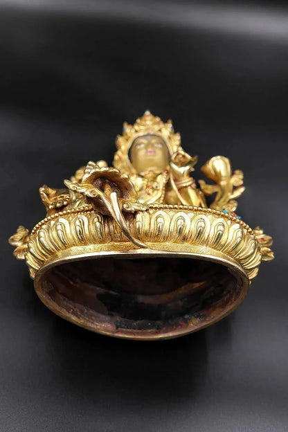 The Serene Green Tara Statue, 9" - Vajracrafts