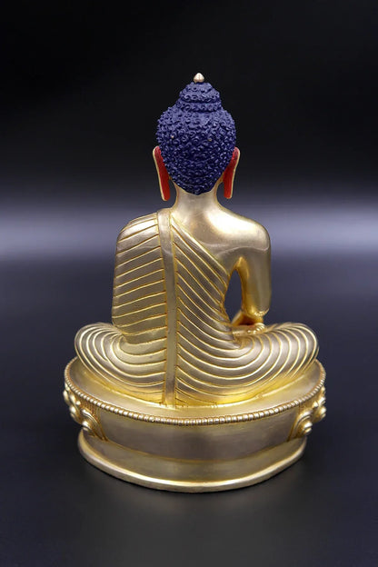 Copper Gilt Tathagata Shakyamuni Buddha Statue 7" - Vajracrafts