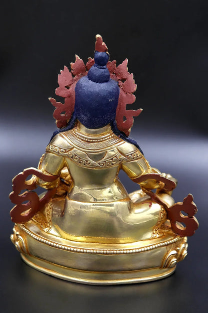 Golden Yellow Zambala Statue, Kubera 7" - Vajracrafts