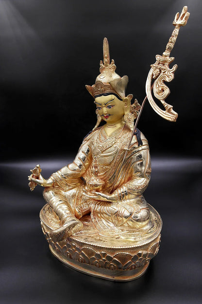 Guru Padmasambhava Statue from Nepal, 14" - Vajracrafts