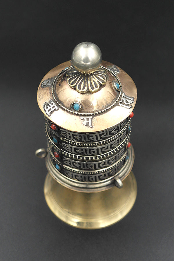 Om Mane peme hum table top Tibetan Prayer Wheel – Vajracrafts