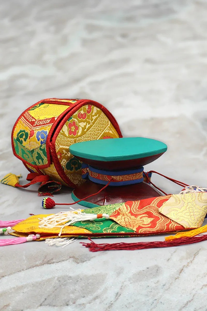 Handmade Buddhist Ritual Wooden Chod Drum - Vajracrafts