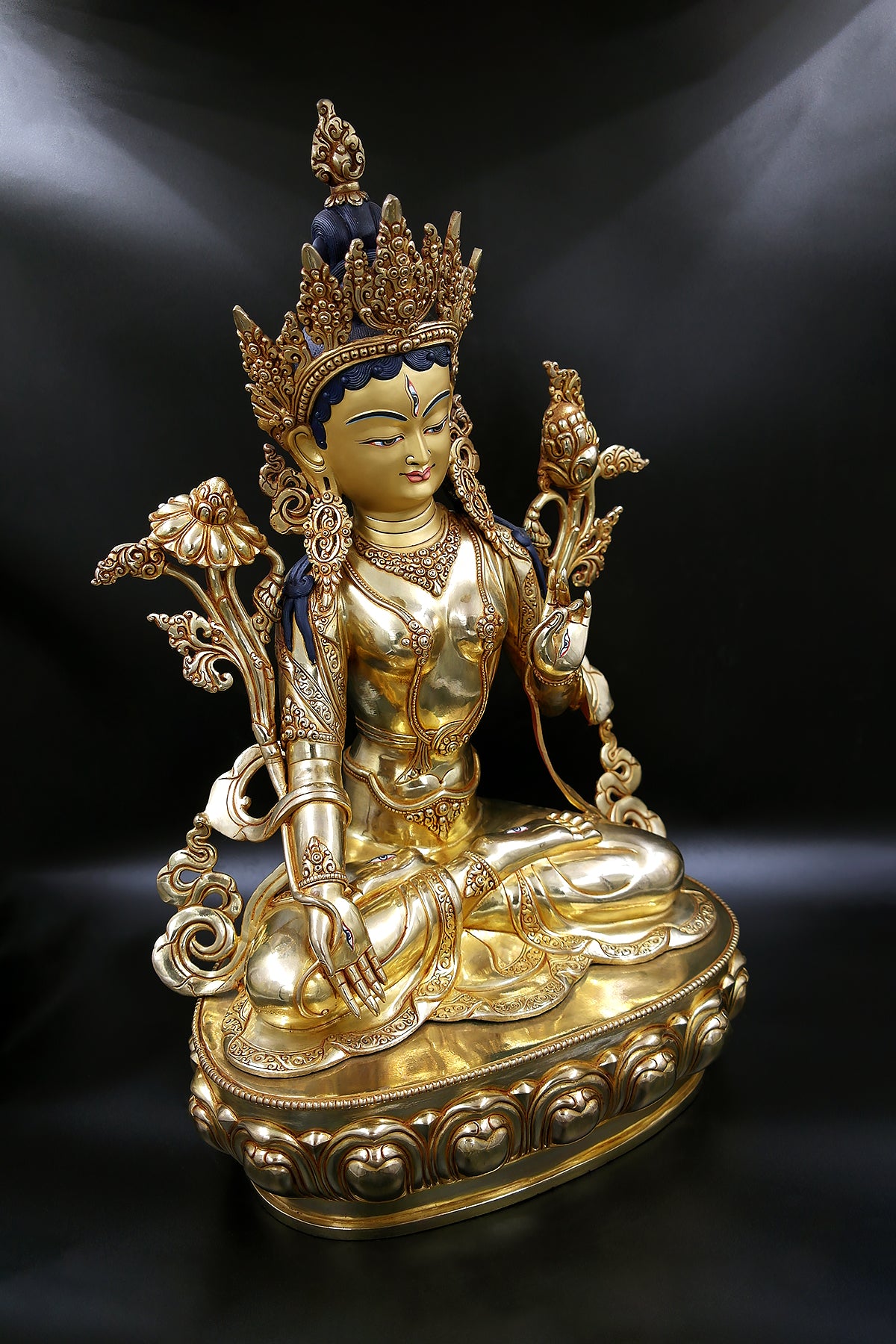 White Tara Statue | Handmade Tara Sculpture from Nepal 20"