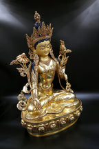 White Tara Statue | Handmade Tara Sculpture from Nepal 20" - Vajracrafts