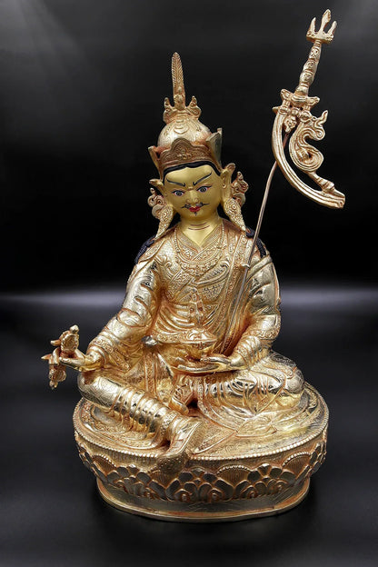 Guru Padmasambhava Statue from Nepal, 14" - Vajracrafts