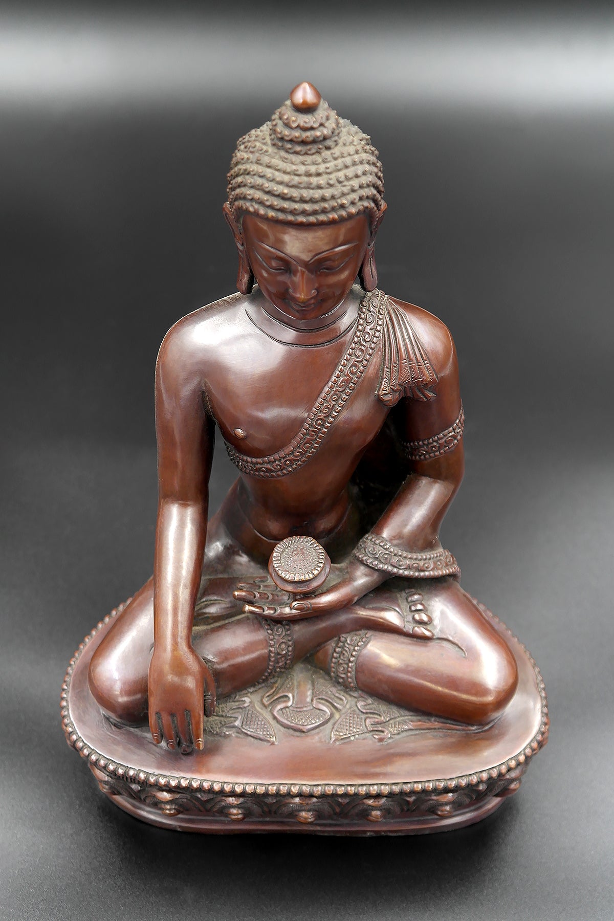 Copper Alloy Nepalese Shakyamuni Buddha Statue 8"