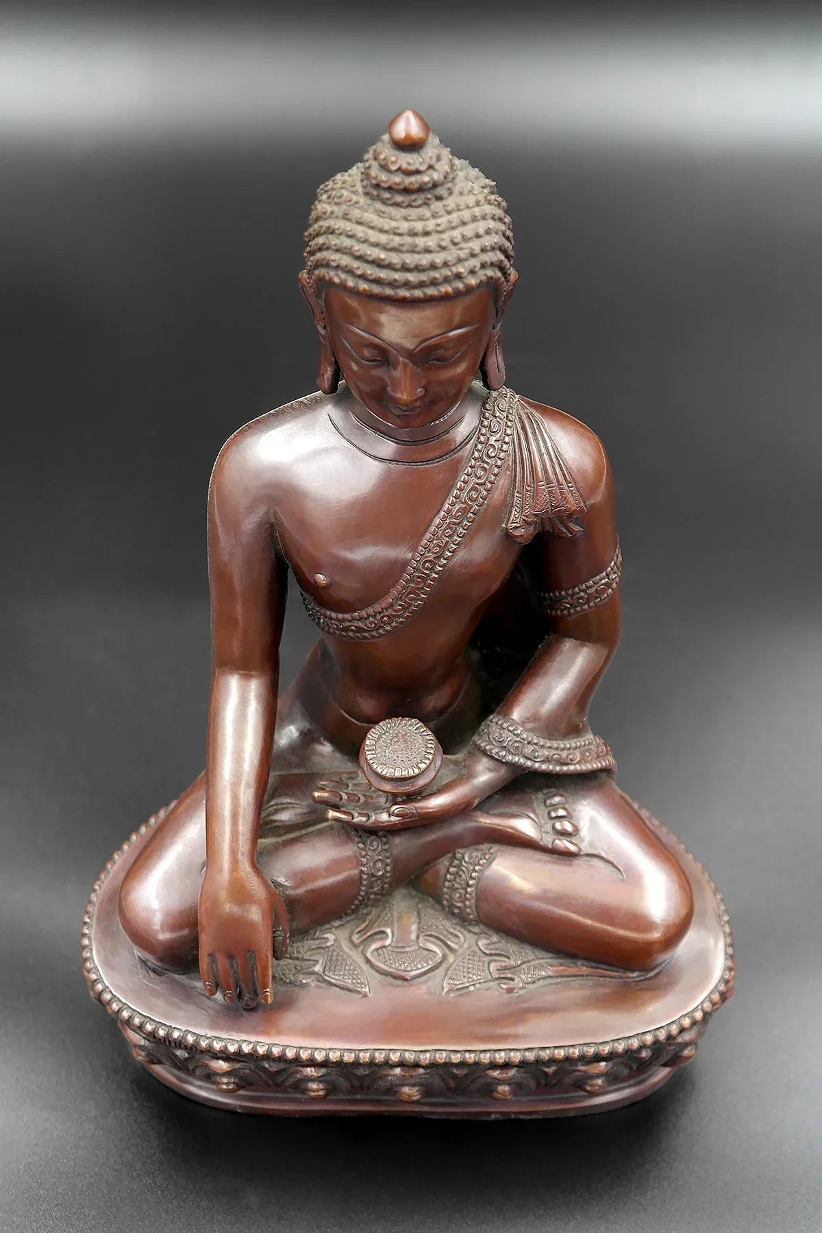 Copper Alloy Nepalese Shakyamuni Buddha Statue 8" - Vajracrafts