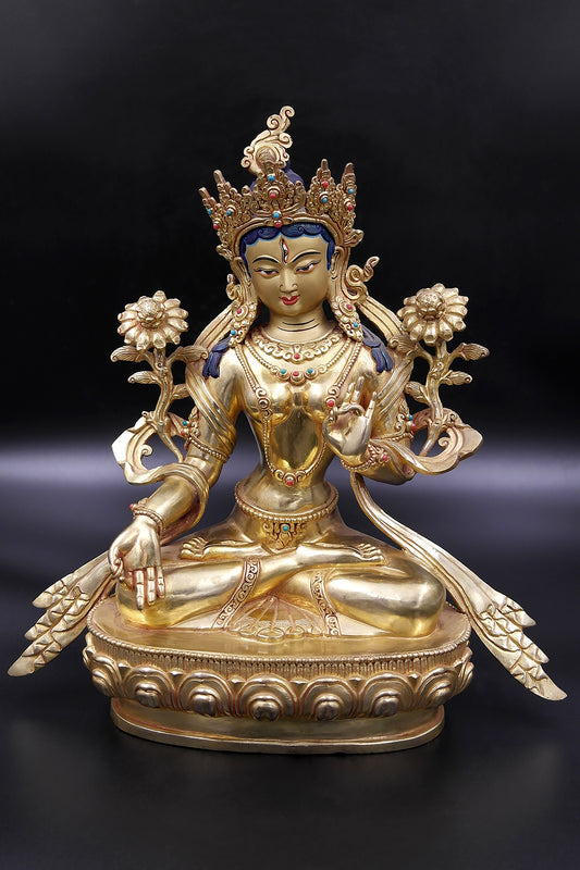 The Blissful White Tara Statue, 11"