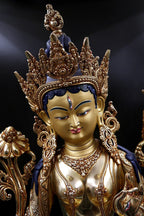 White Tara Statue | Handmade Tara Sculpture from Nepal 20" - Vajracrafts