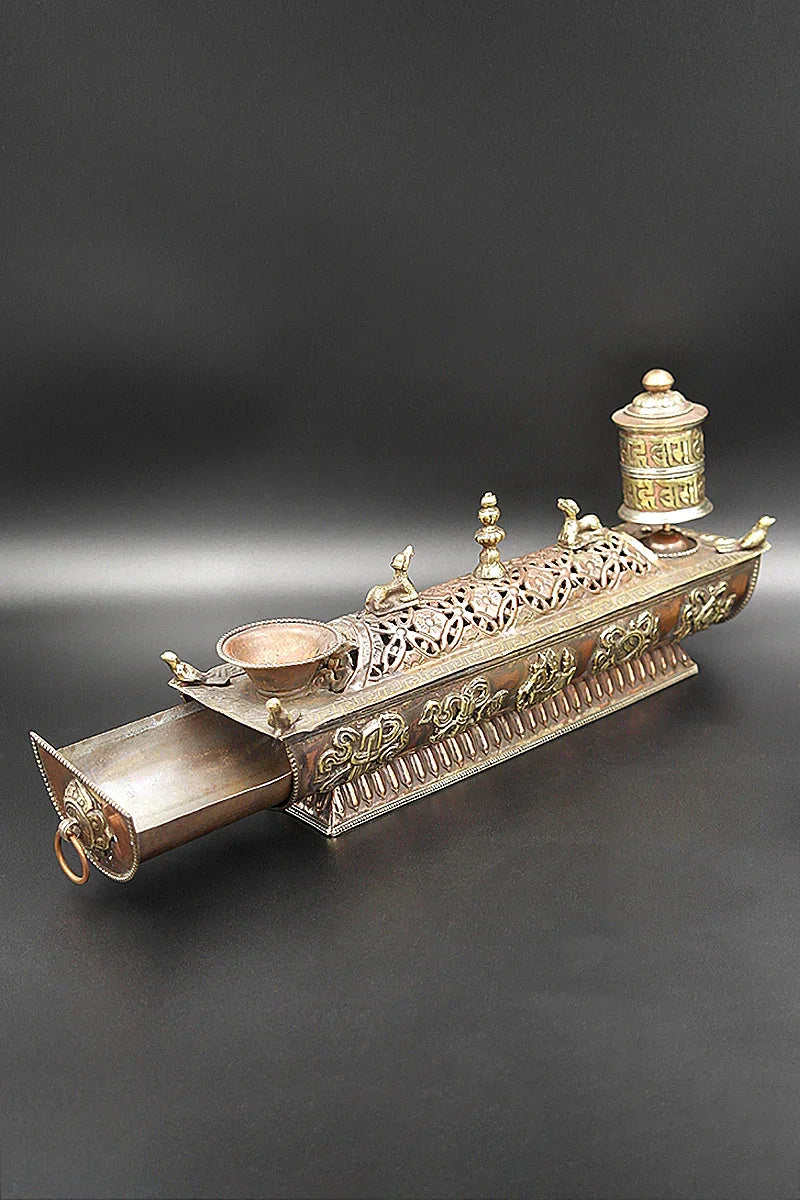 Tibetan Incense Burner cum Prayer Wheel - Vajracrafts