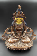 Copper Oxidized Buddhist Aparmita or Amitayus Statue 8" - Vajracrafts