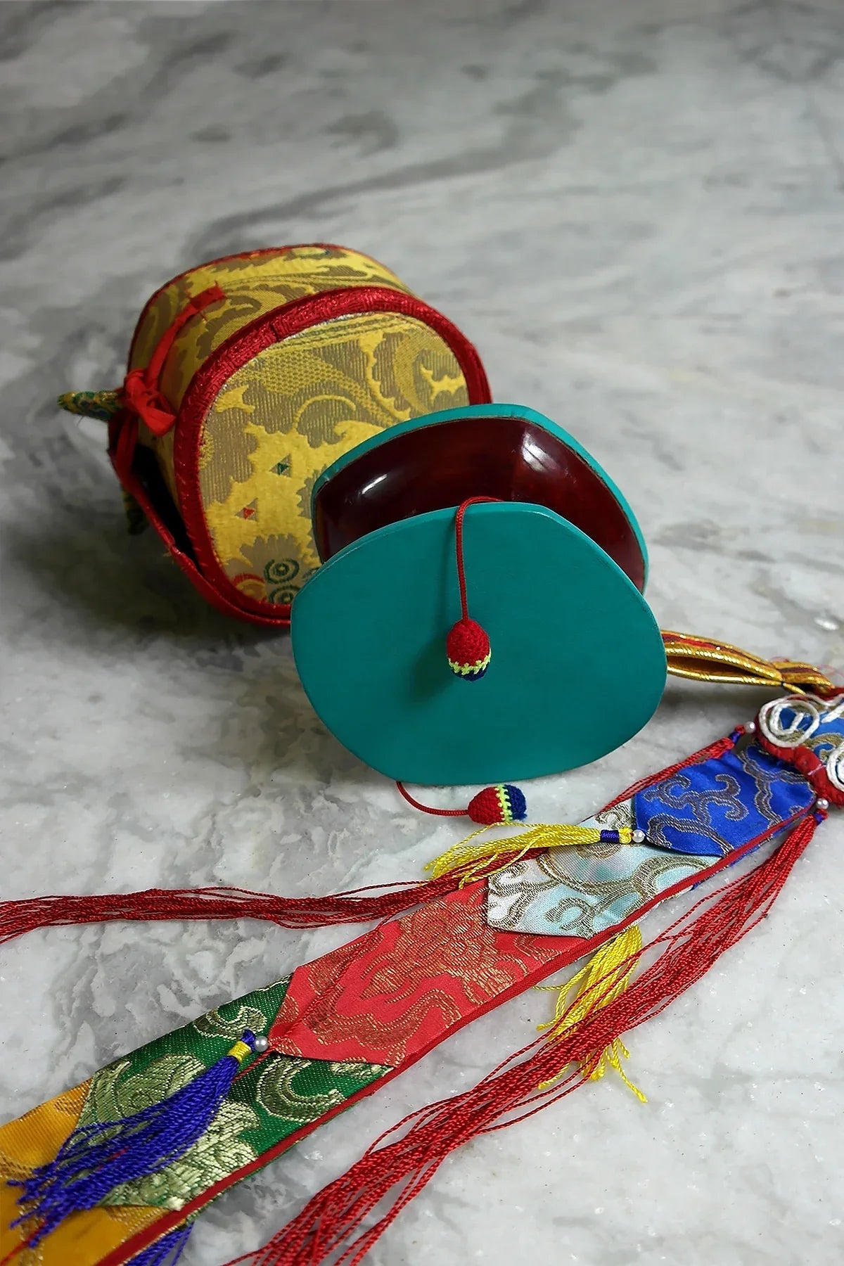 Handmade Buddhist Ritual Wooden Chod Drum - Vajracrafts