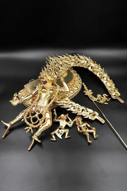 Gold Plated Vajra yogini Statue full fire, 14" - Vajracrafts