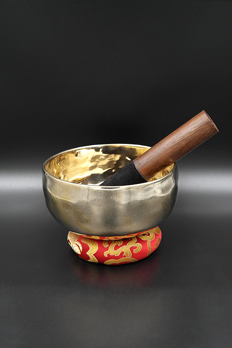 Traditional Singing bowls with ring cushion and mallet 5.5"