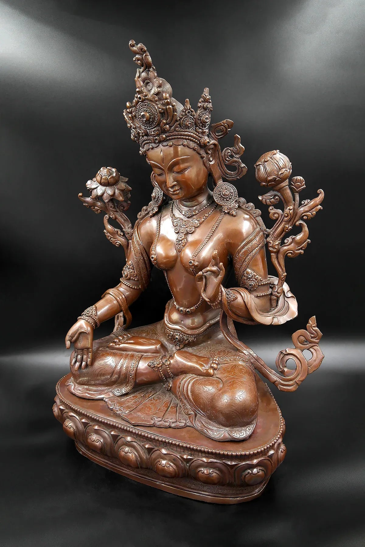White Tara statue from Patan 20" - Vajracrafts