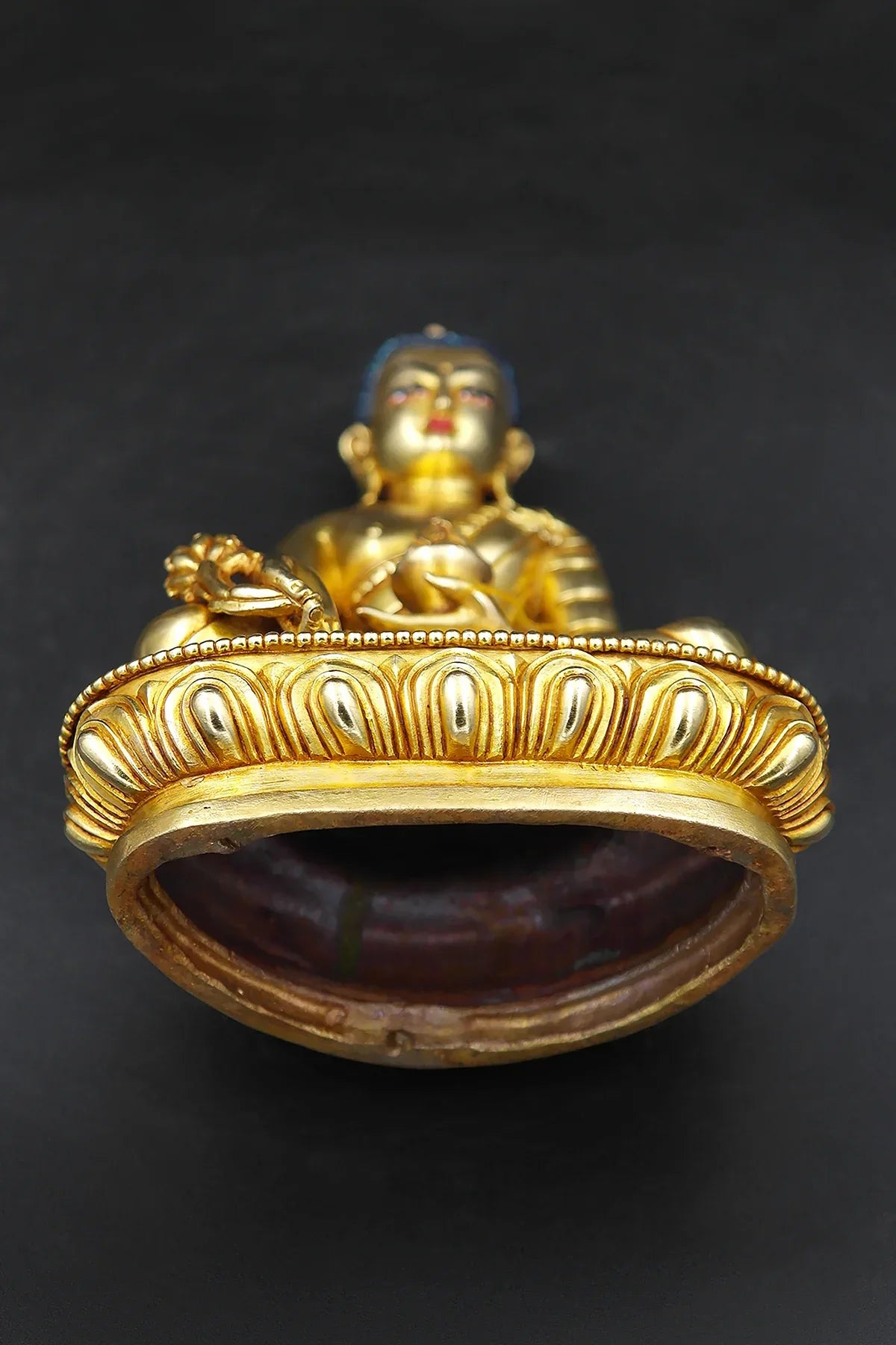 Handmade Gold Plated Medicine Buddha Statue 5.5" - Vajracrafts