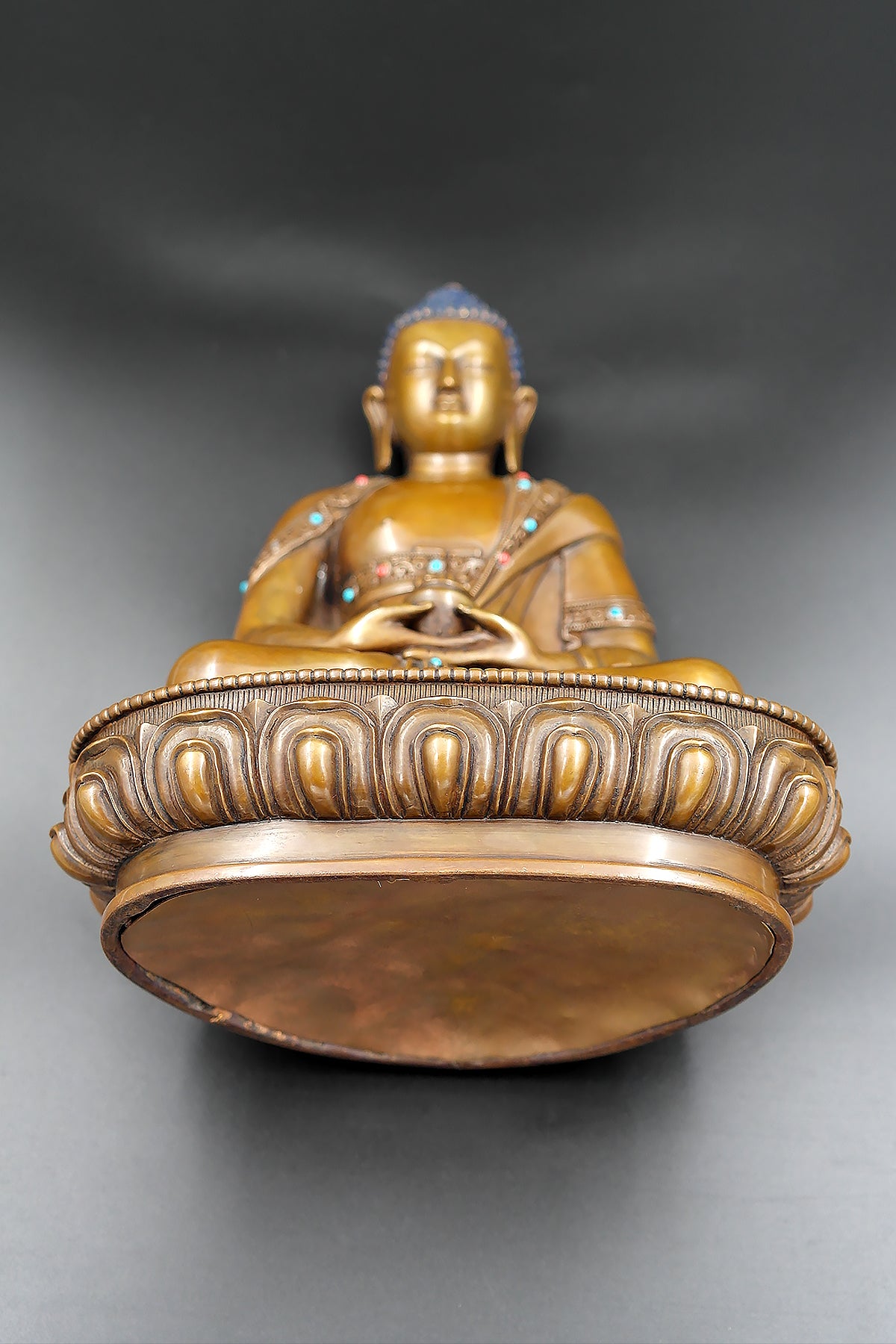 Tibetan Buddhist Deity Amitabha Buddha Seated on Pedestal 9" | Vajracrafts