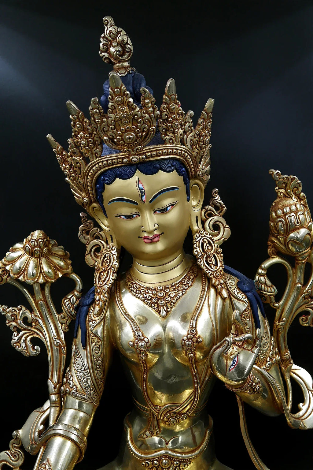 White Tara Statue | Handmade Tara Sculpture from Nepal 20" - Vajracrafts