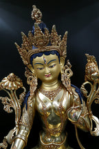 White Tara Statue | Handmade Tara Sculpture from Nepal 20" - Vajracrafts