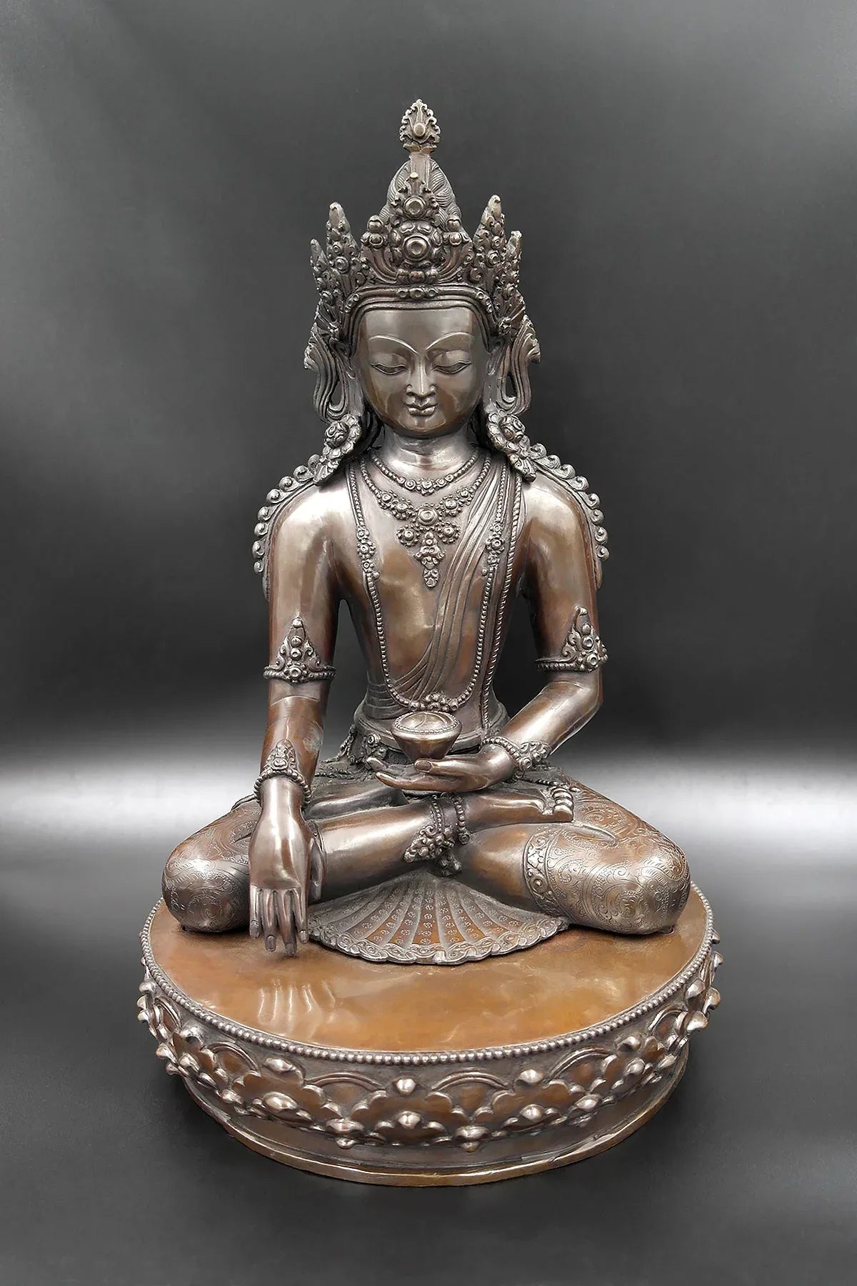 Crowned Shakyamuni Buddha Statue 14" - Vajracrafts