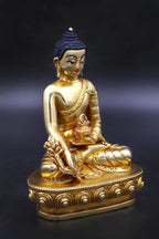 Handmade Gold Plated Medicine Buddha Statue 5.5" - Vajracrafts