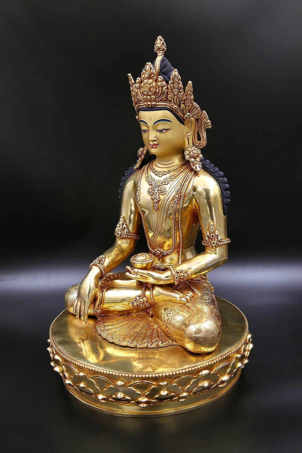 Crowned Shakyamuni Buddha Statue 12" - Vajracrafts