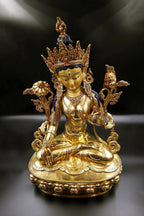 White Tara Statue | Handmade Tara Sculpture from Nepal 20" - Vajracrafts