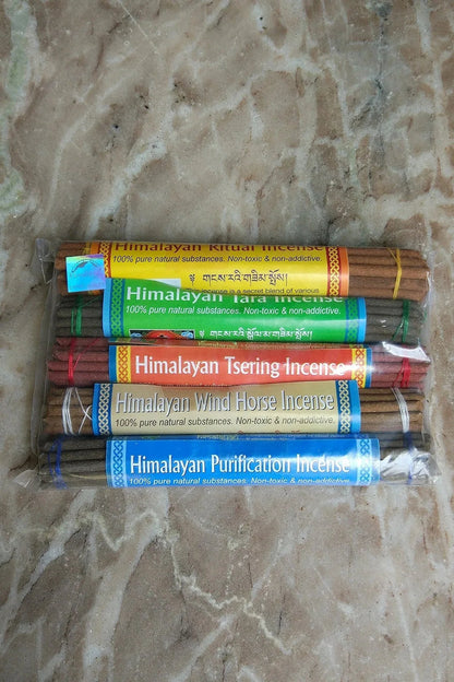 Set of 5 Mix Himalayan Incense Gift Set Handmade Incense Sticks, large - Vajracrafts