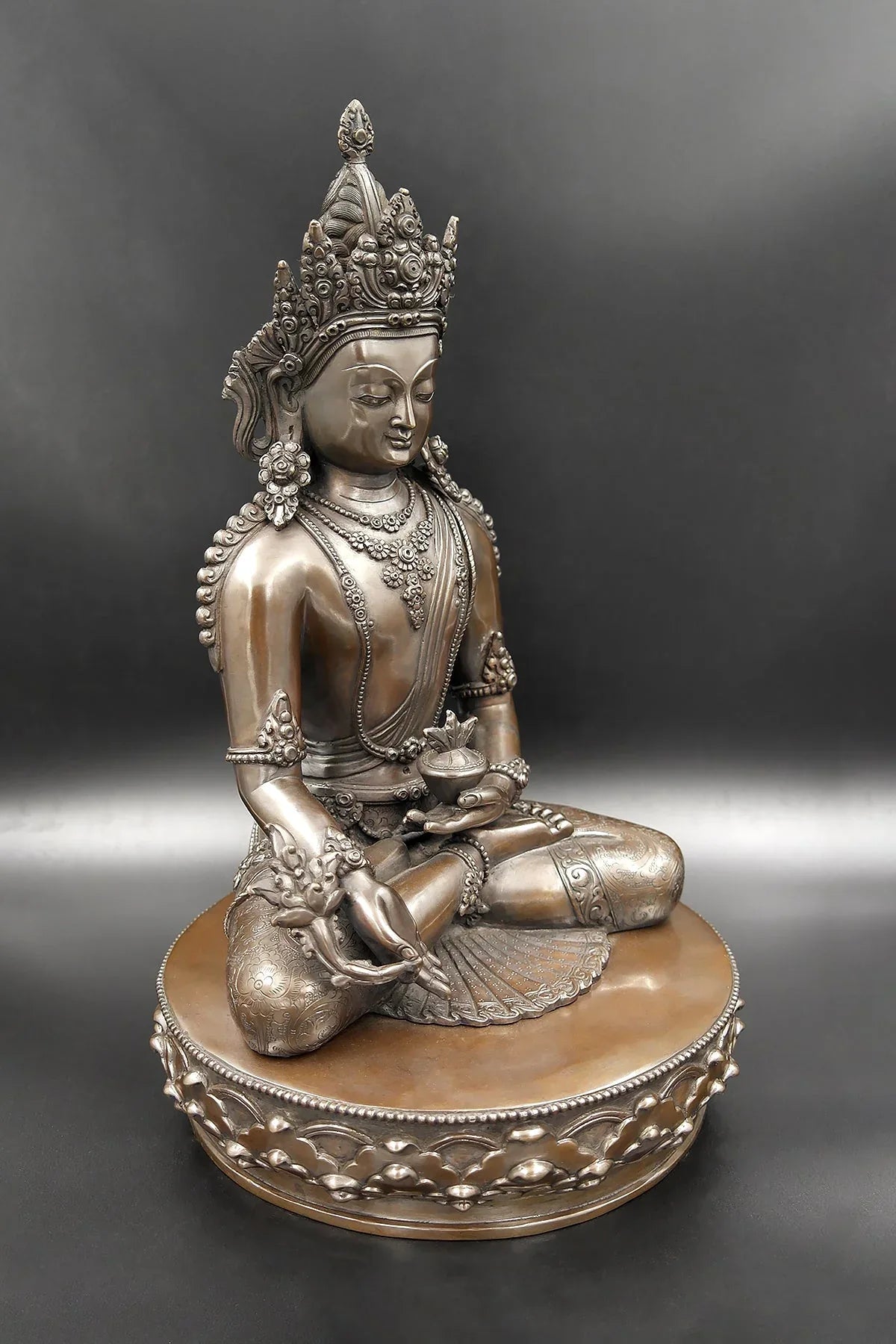 Crowned Medicine Buddha Statue 14" - Vajracrafts