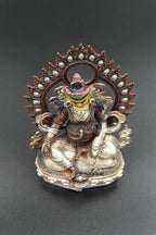 Two Colors Zambala Statue from Nepal 4" - Vajracrafts