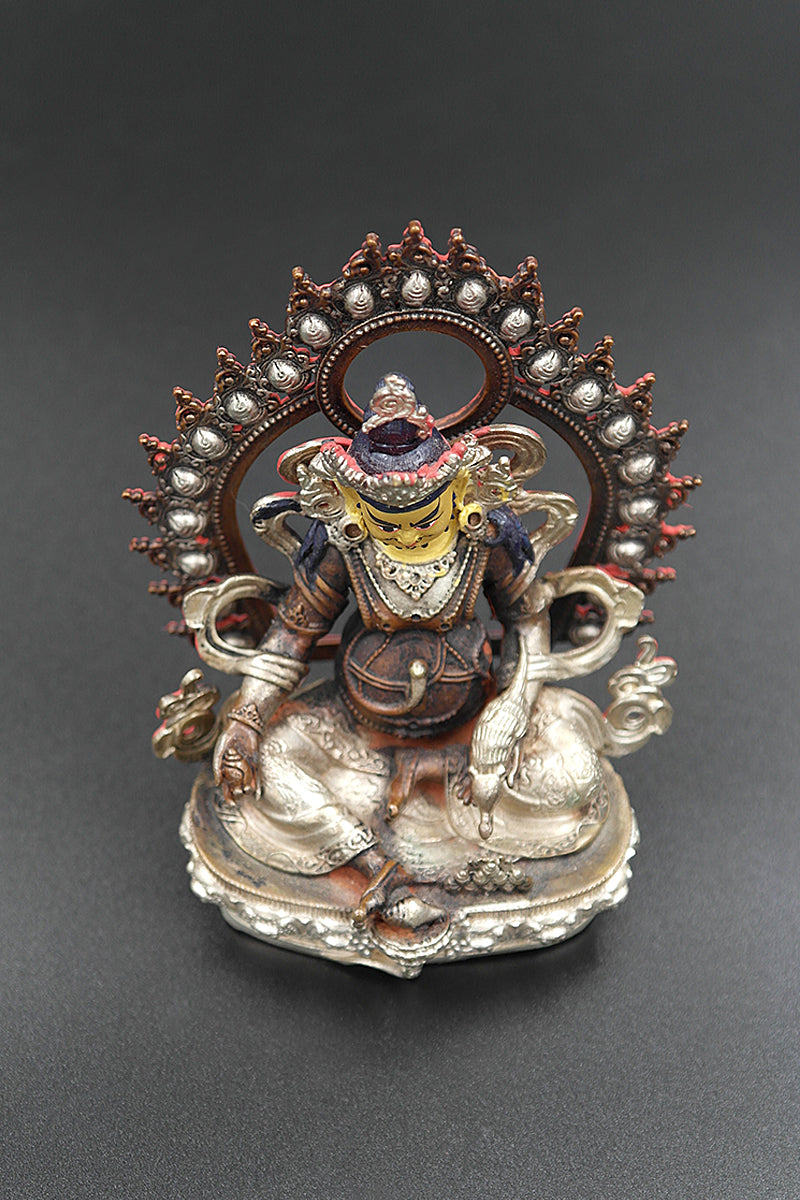 Two Colors Zambala Statue from Nepal 4" | Vajracrafts