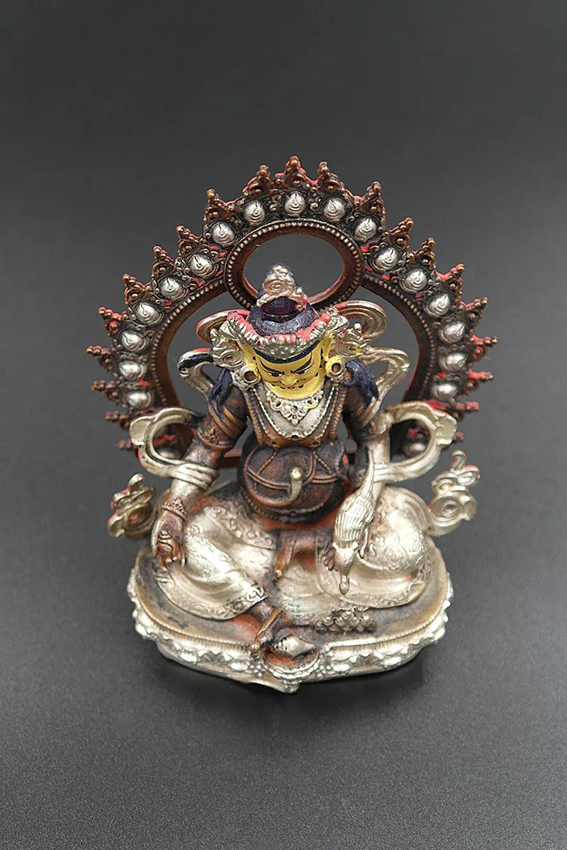 Two Colors Zambala Statue from Nepal 4" - Vajracrafts