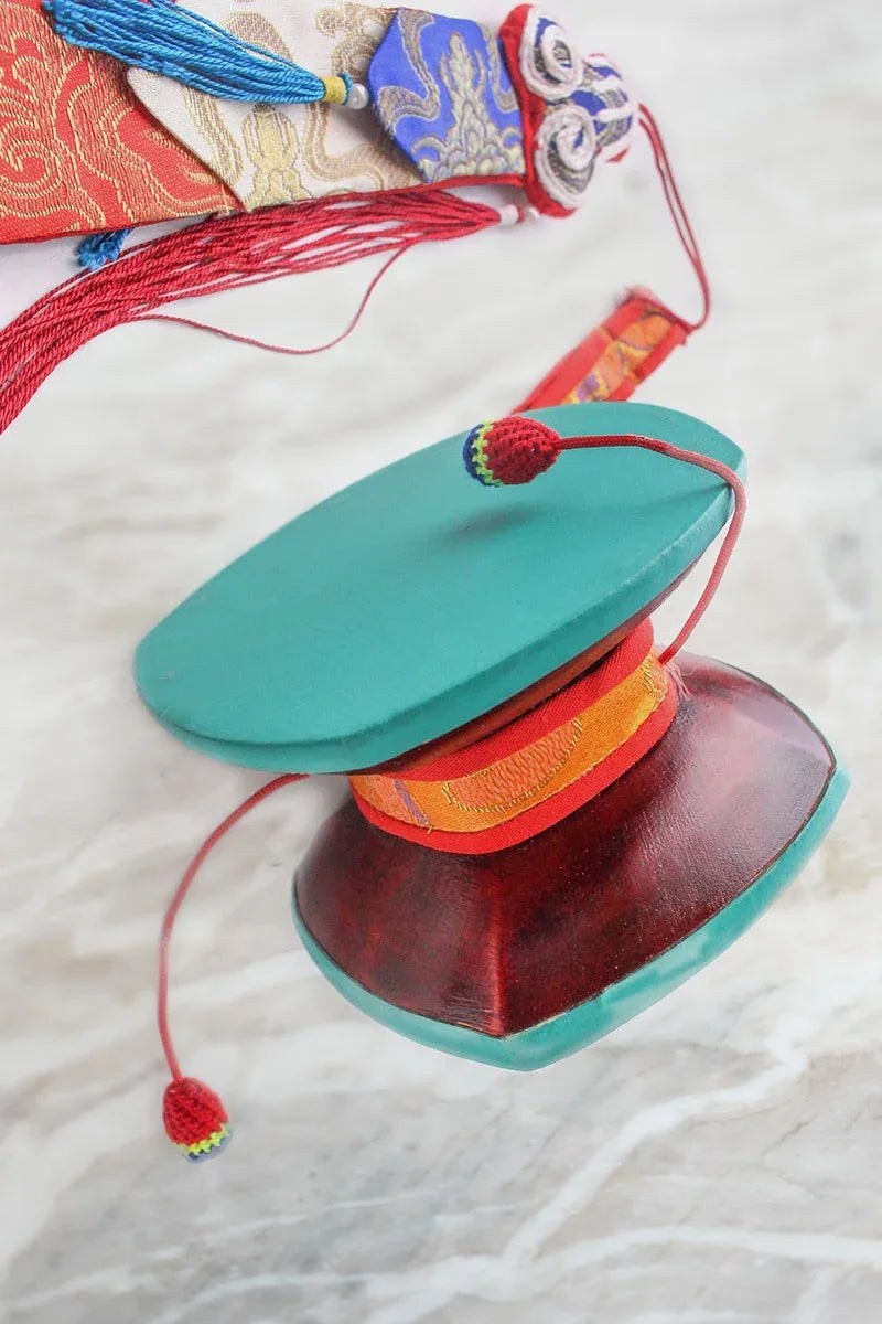 Handmade Buddhist Ritual Wooden Chod Drum - Vajracrafts